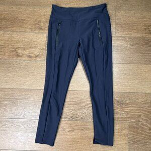 Athleta Women's Stellar Crop Leggings Navy Small Petite Pull On  Skinny Leg
